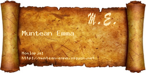Muntean Emma névjegykártya